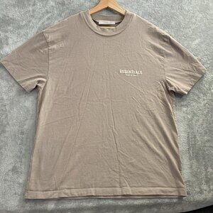 Essentials Fear of God Shirt Mens Medium Faded Brown Cotton Tee Streetwear